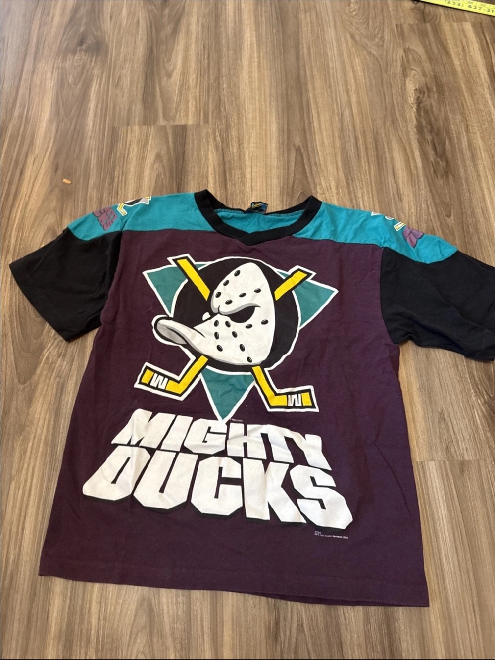 Mighty Ducks Kids Graphic Tee - Purple/Teal 18-20